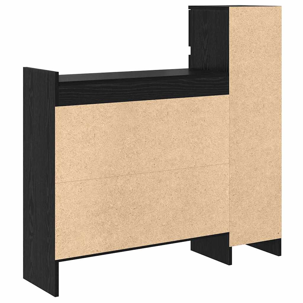 Cipősszekrény fiókkal Musta tammi 100.5 x 28 x 100 cm Faanyag