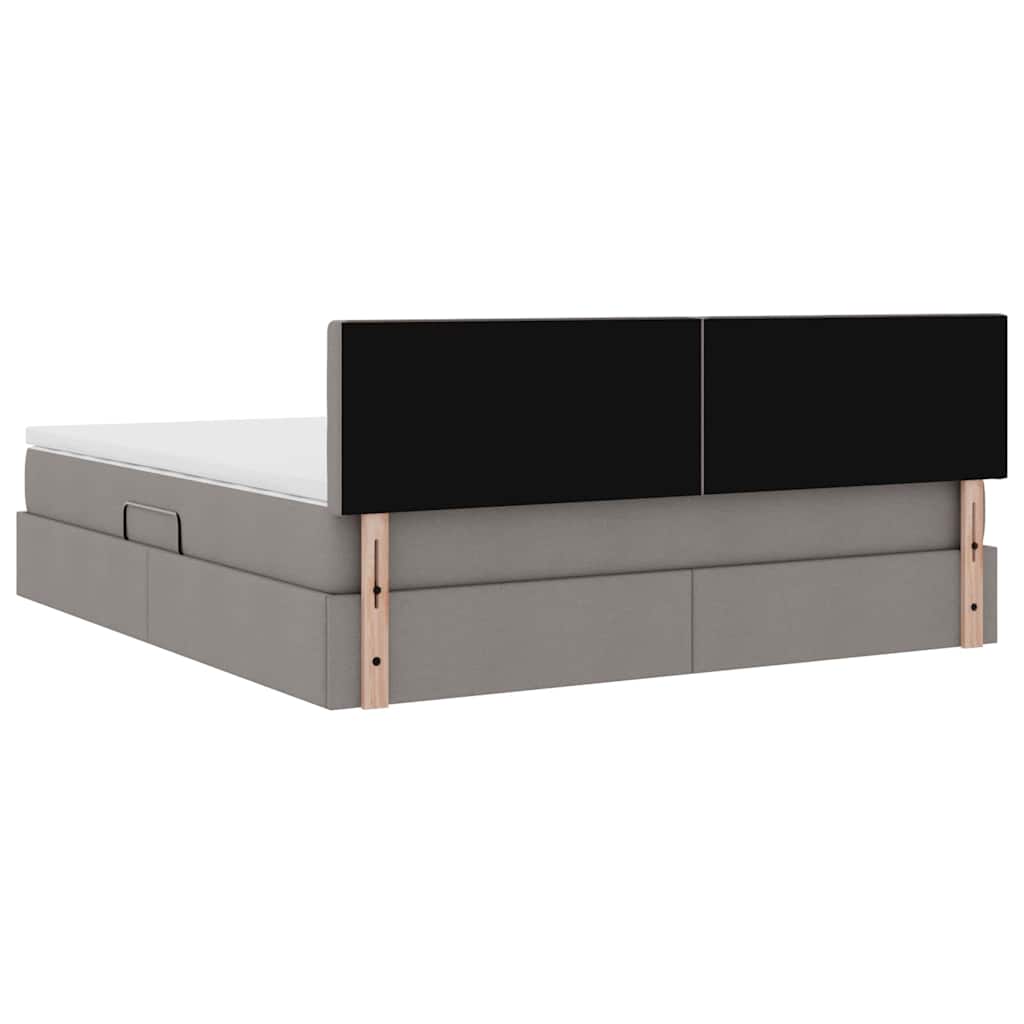 Ágy tárolóval és matraccal Tópszínű 180 x 200 cm Faanyag