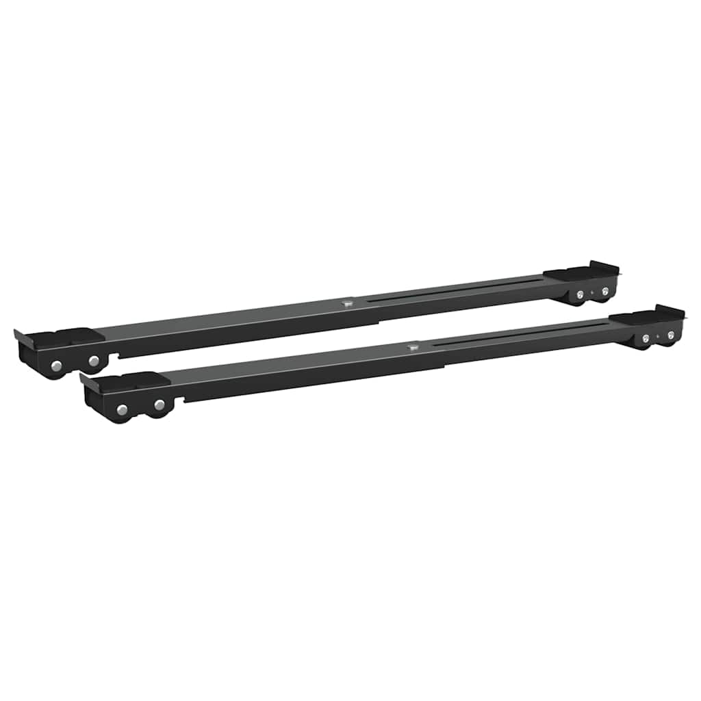 Mosógépállvány 2 pcs Fekete 72 x 5 x 4.5 cm Acél