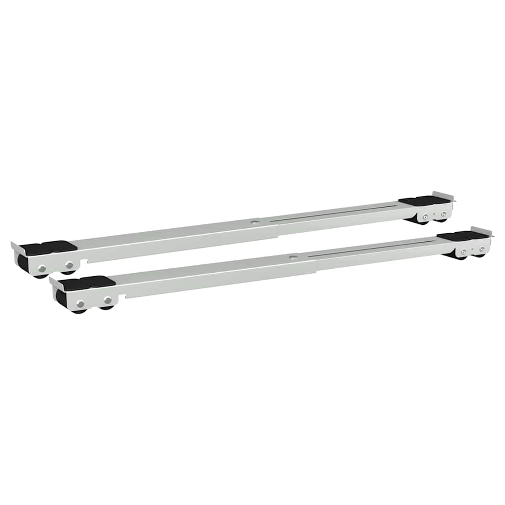 Mosógépállvány 2 pcs Ezüst 72 x 5 x 4.5 cm Acél
