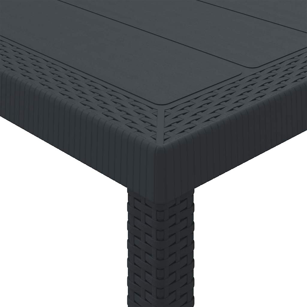 Kerti Asztal Antracit 200 x 100 x 73 cm polirattan