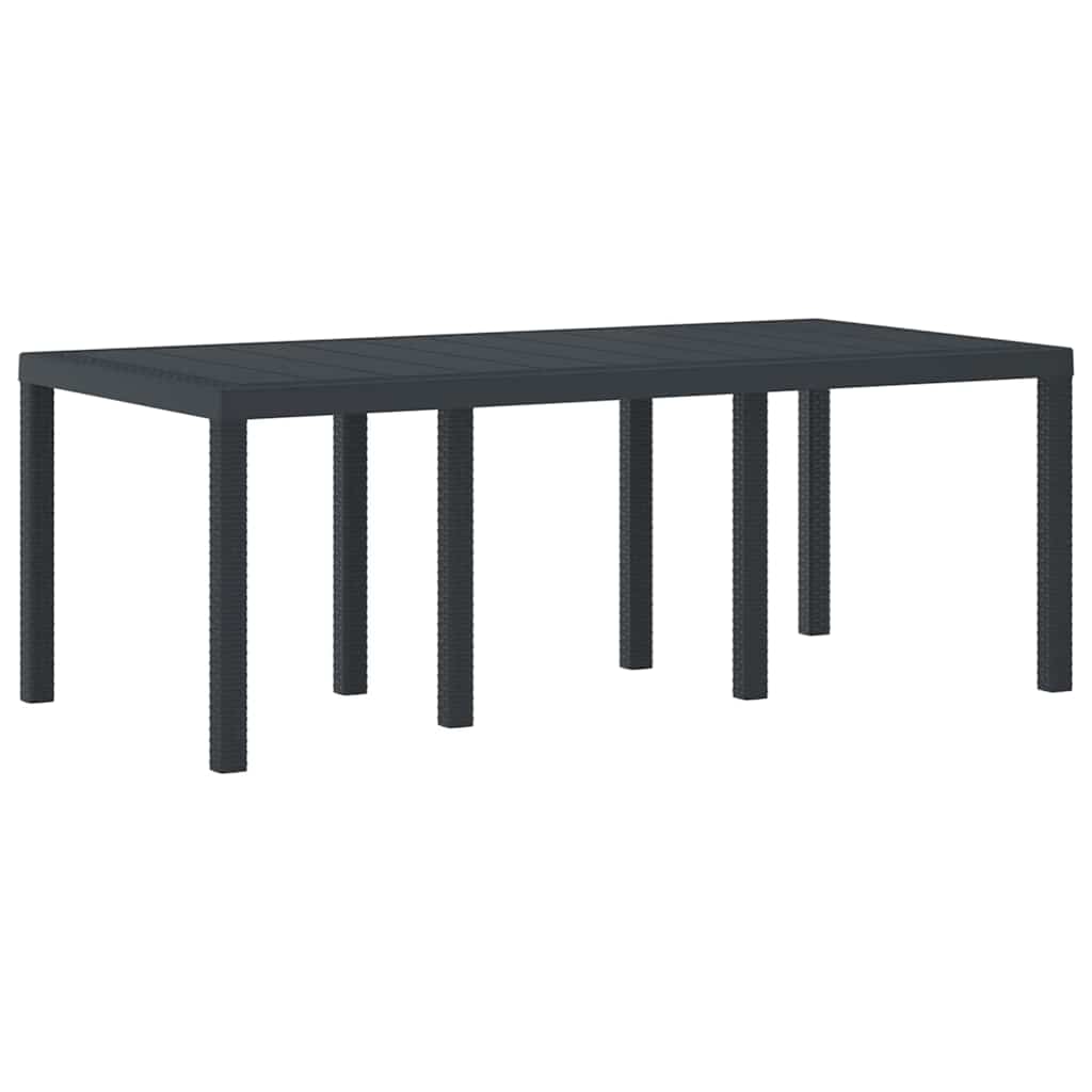 Kerti Asztal Antracit 200 x 100 x 73 cm polirattan