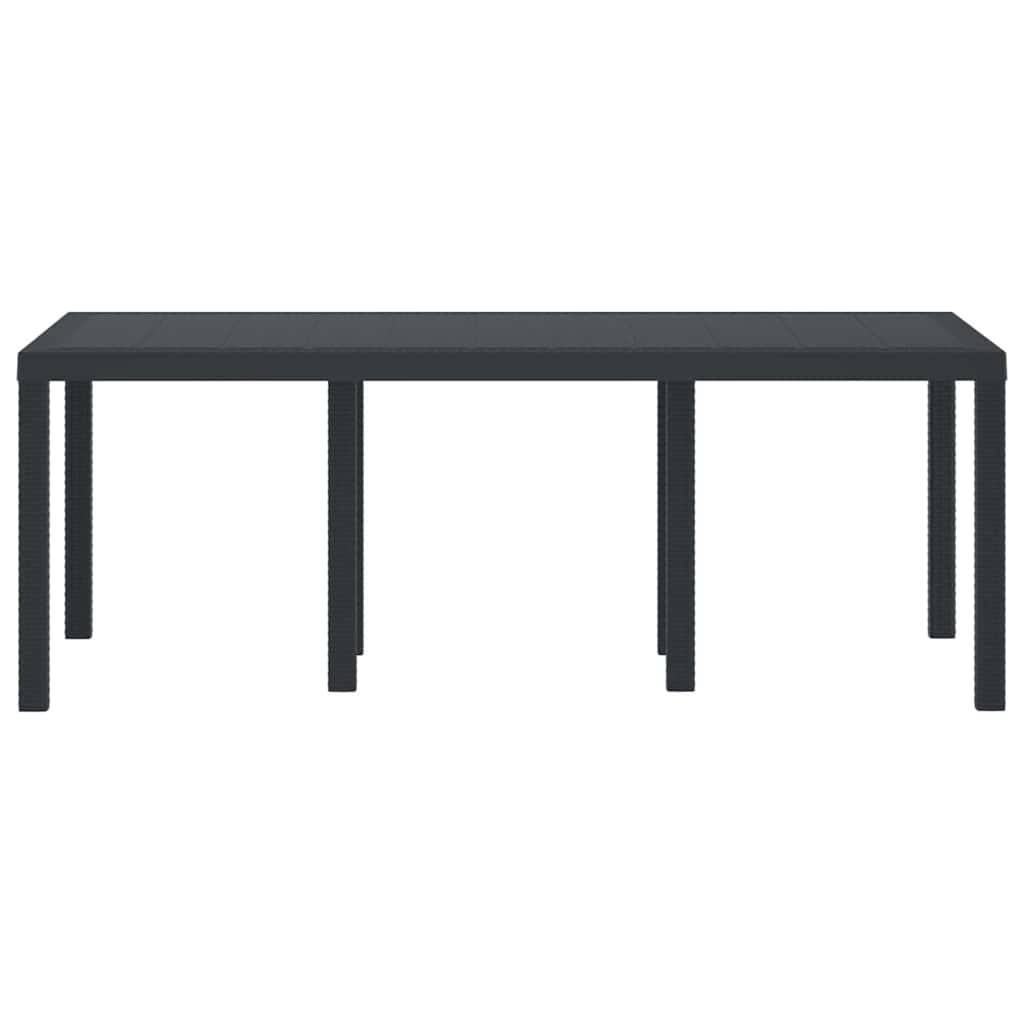 Kerti Asztal Antracit 200 x 100 x 73 cm polirattan