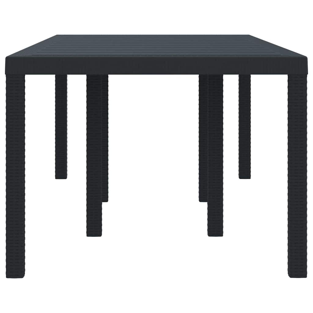 Kerti Asztal Antracit 200 x 100 x 73 cm polirattan