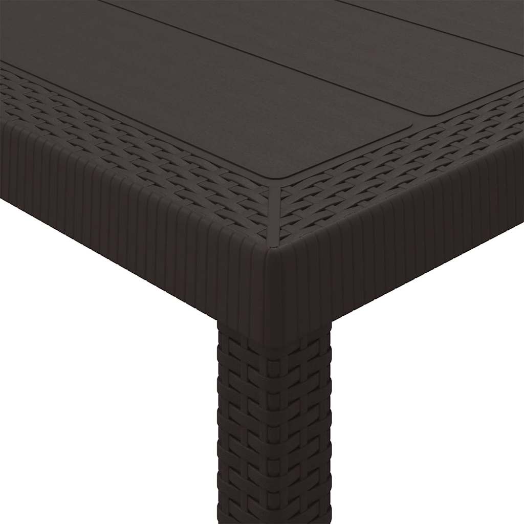 Kerti Asztal Barna 200 x 100 x 73 cm polirattan