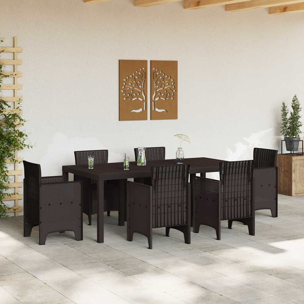 Kerti Asztal Barna 200 x 100 x 73 cm polirattan