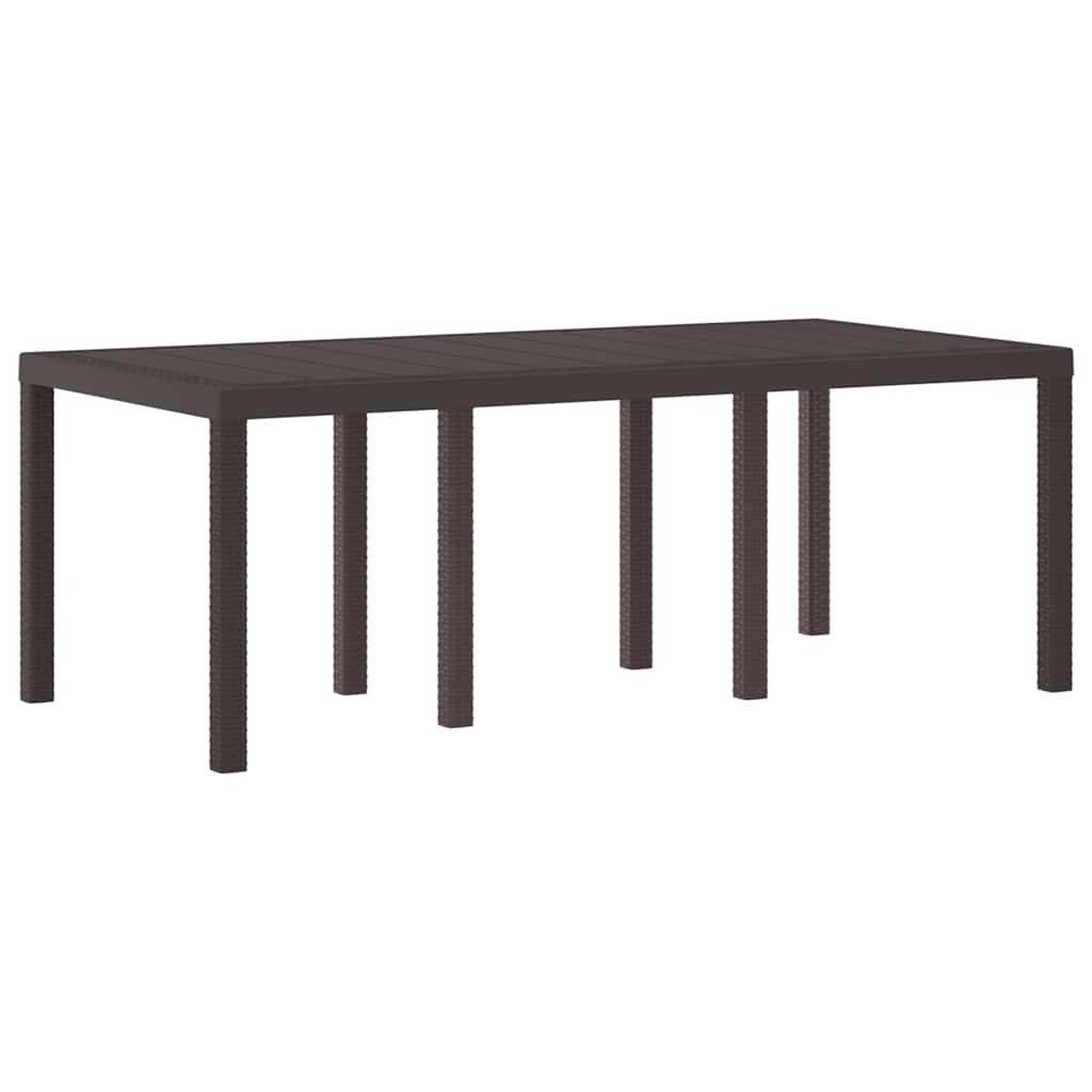 Kerti Asztal Barna 200 x 100 x 73 cm polirattan