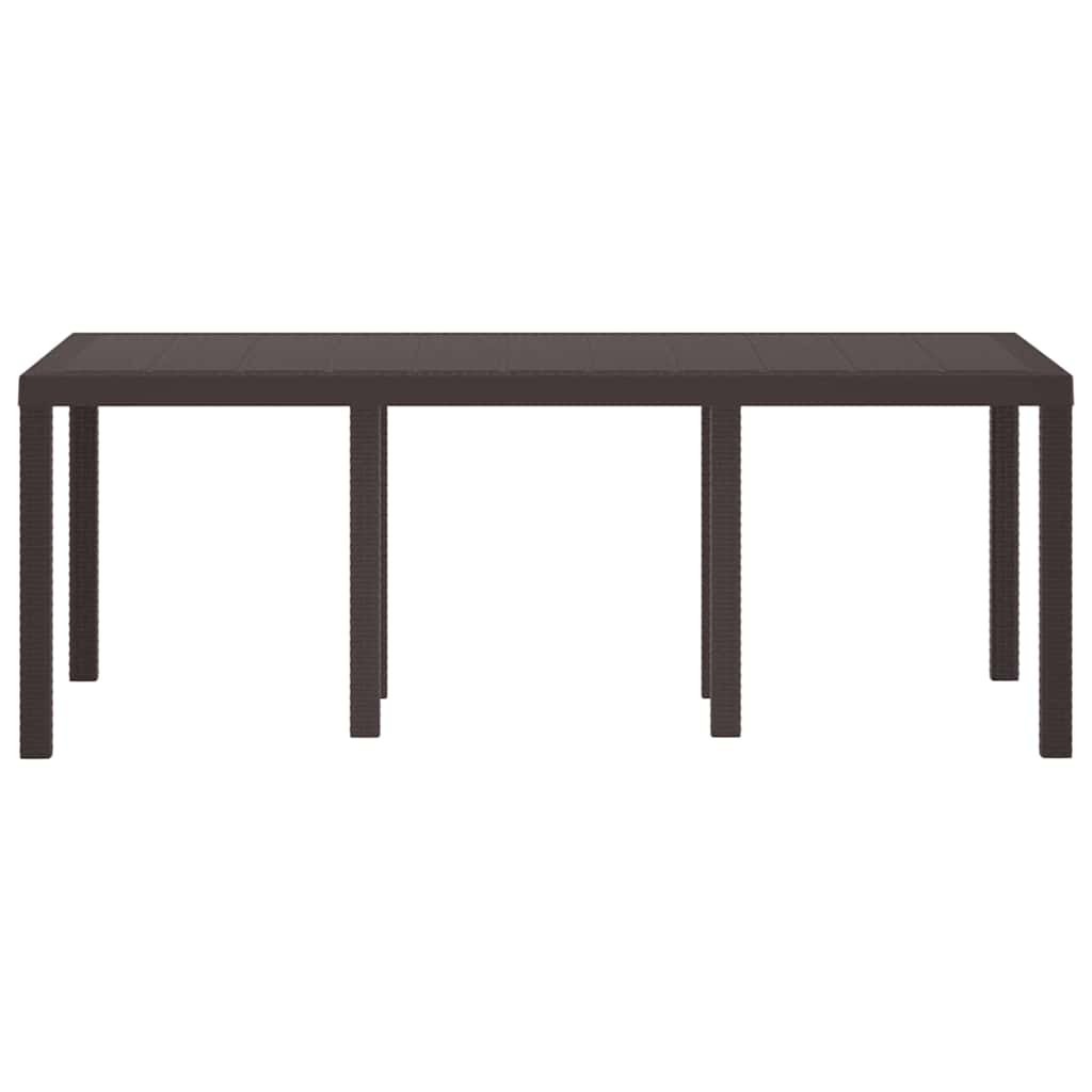 Kerti Asztal Barna 200 x 100 x 73 cm polirattan