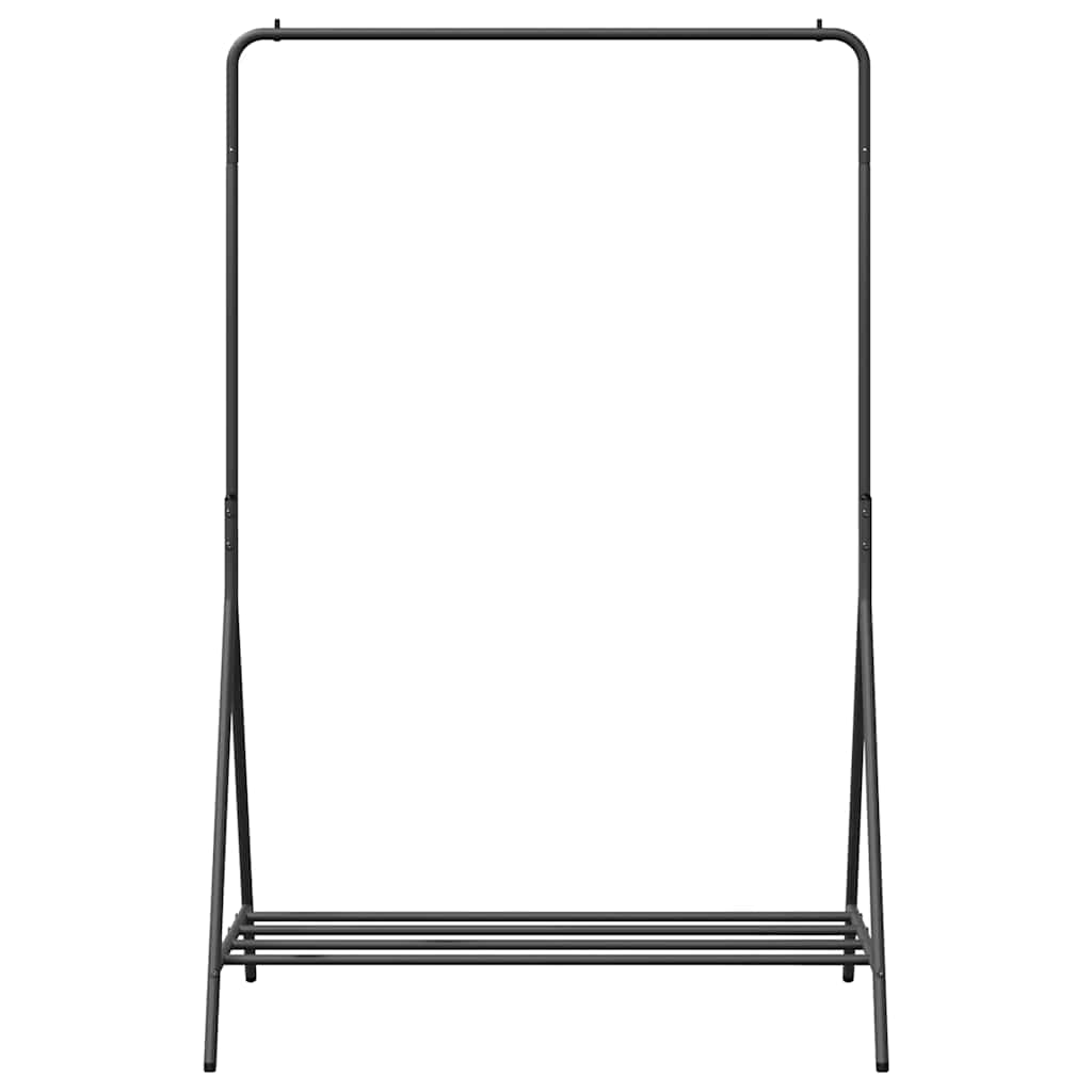 Ruhafogó polcokkal tárolóval Fekete 100 x 56 x 154 cm Acél