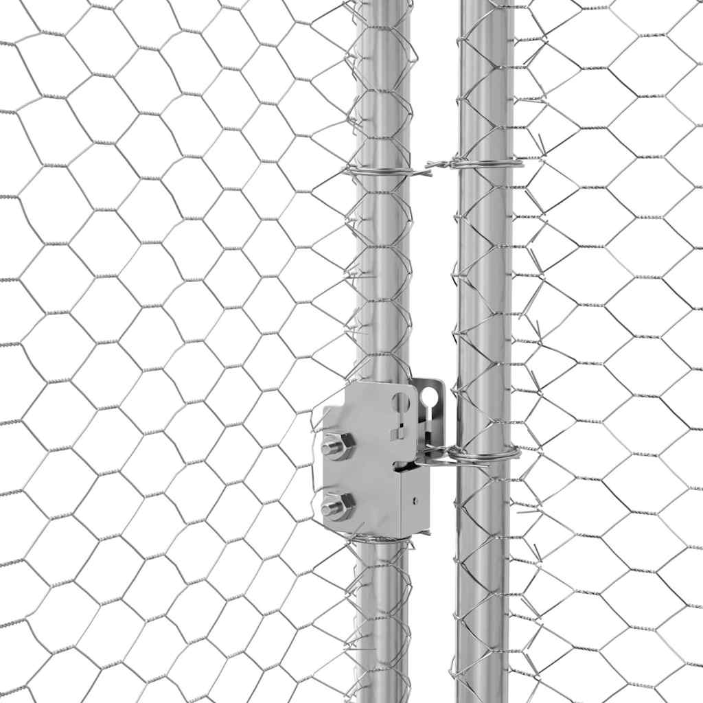Csirkeketrec Ezüst 600 x 200 x 198.5 cm Horganyzott acél