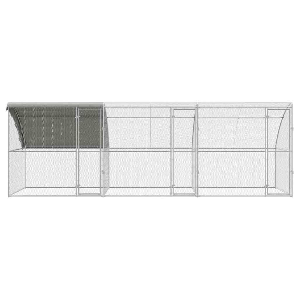 Csirkeketrec Ezüst 600 x 200 x 198.5 cm Horganyzott acél