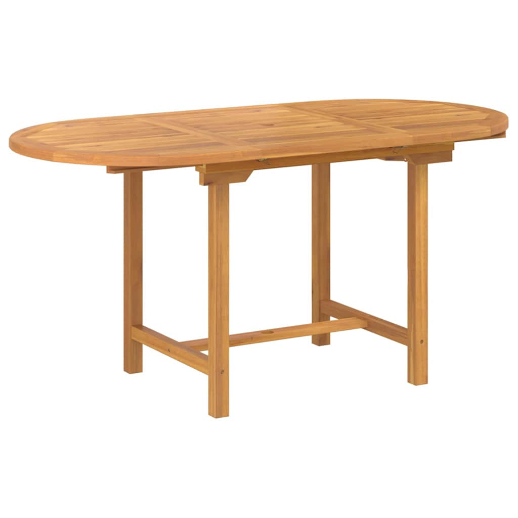 Kert étkező szett 7 pcs Barna 160 x 80 x 75 cm Tömör tíkfa