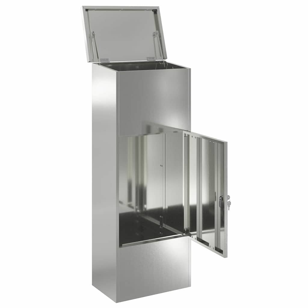 Csomagzáró doboz Fekete 44.5 x 29 x 110.5 cm Horganyzott acél