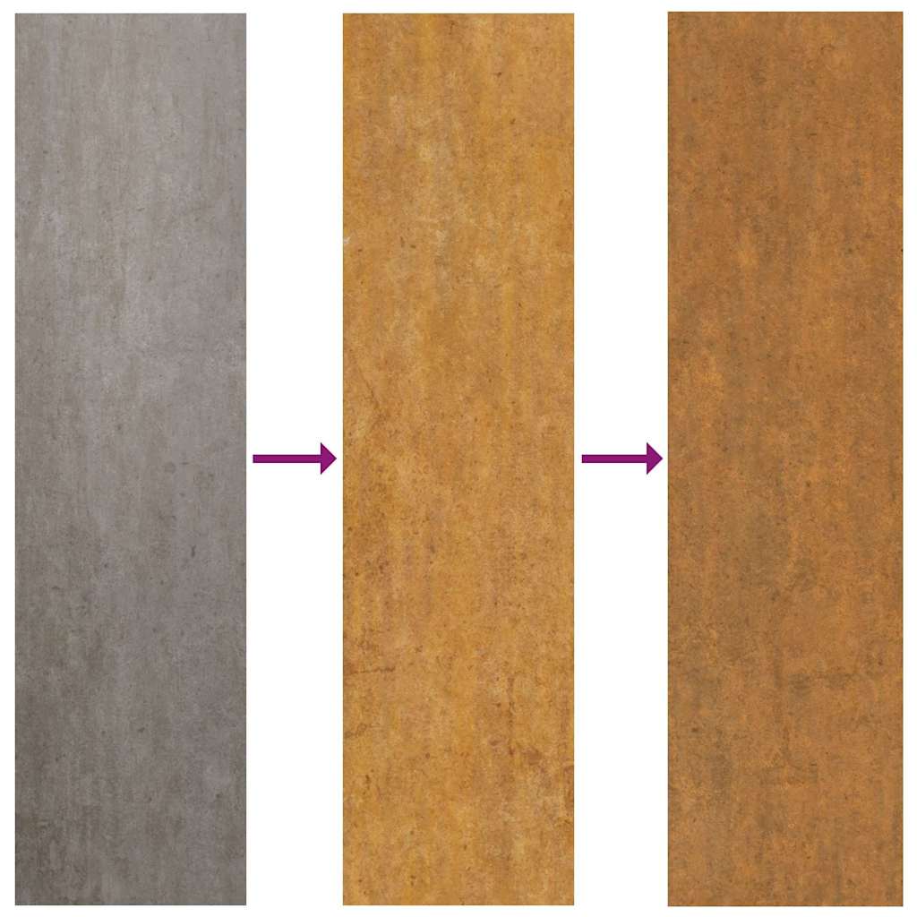 Csomagzáró doboz Rozsdás 44.5 x 29 x 110.5 cm időjárásálló acél