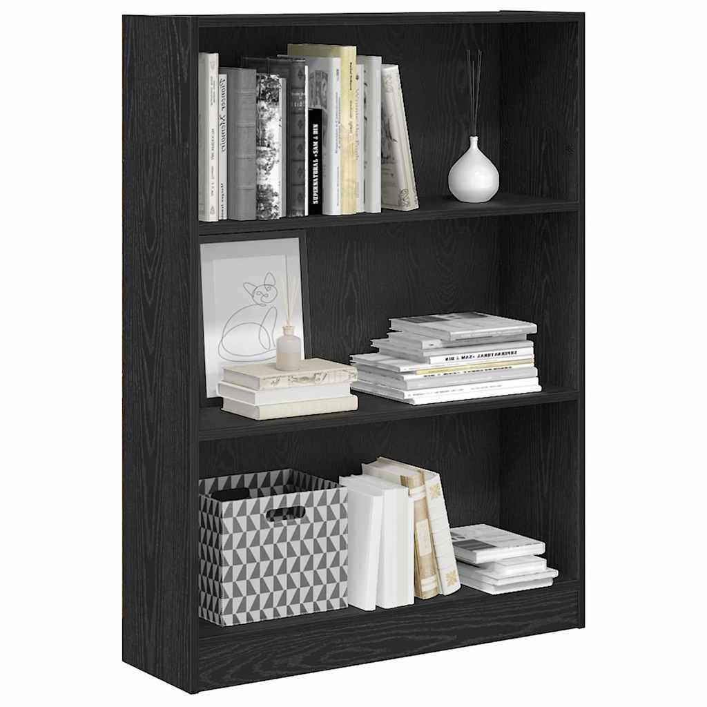 Könyvespolc Musta tammi 80 x 24 x 109 cm Faanyag