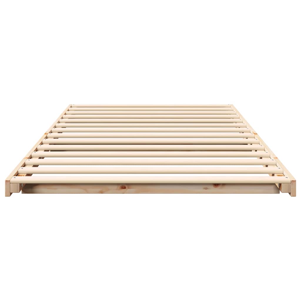 Földi ágykeret Barna 80 x 200 cm Tömör fenyőfa