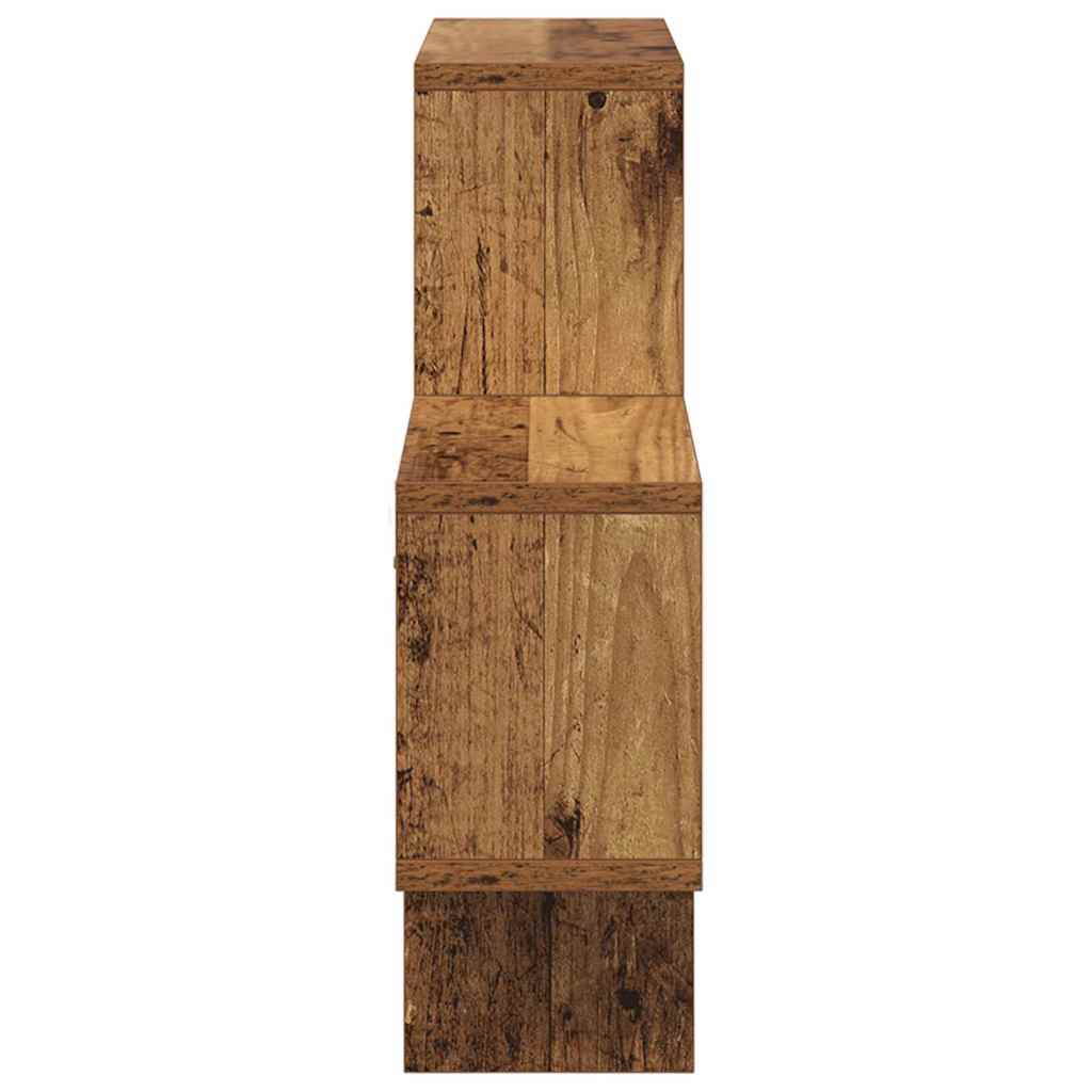 Falpolc polcokkal tárolóval Régi fa 82 x 15 x 51 cm Faanyag