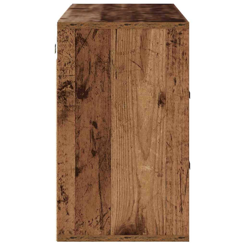 Cipőszekrény polcokkal Régi fa 103 x 30 x 51 cm Faanyag