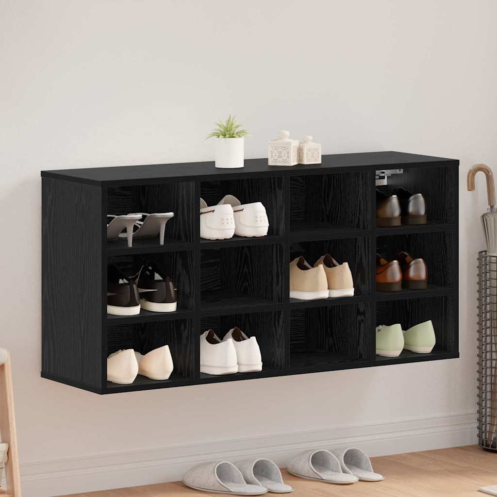 Cipőszekrény polcokkal Musta tammi 103 x 30 x 51 cm Faanyag