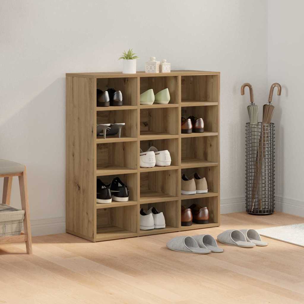 Cipőszekrény kézműves tölgy 77.5 x 30 x 83.5 cm Faanyag