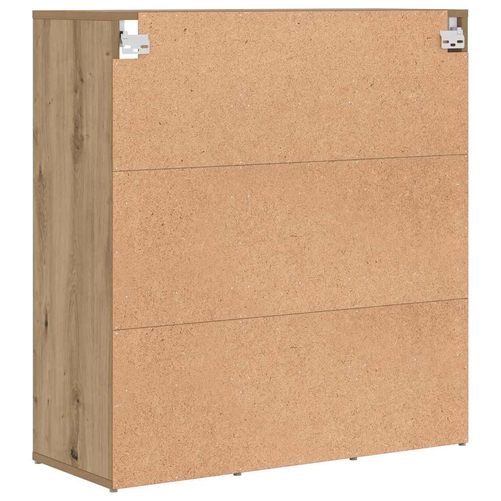 Cipőszekrény kézműves tölgy 77.5 x 30 x 83.5 cm Faanyag