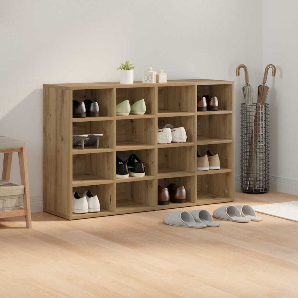 Cipőszekrény polcokkal kézműves tölgy 103 x 30 x 67 cm Faanyag