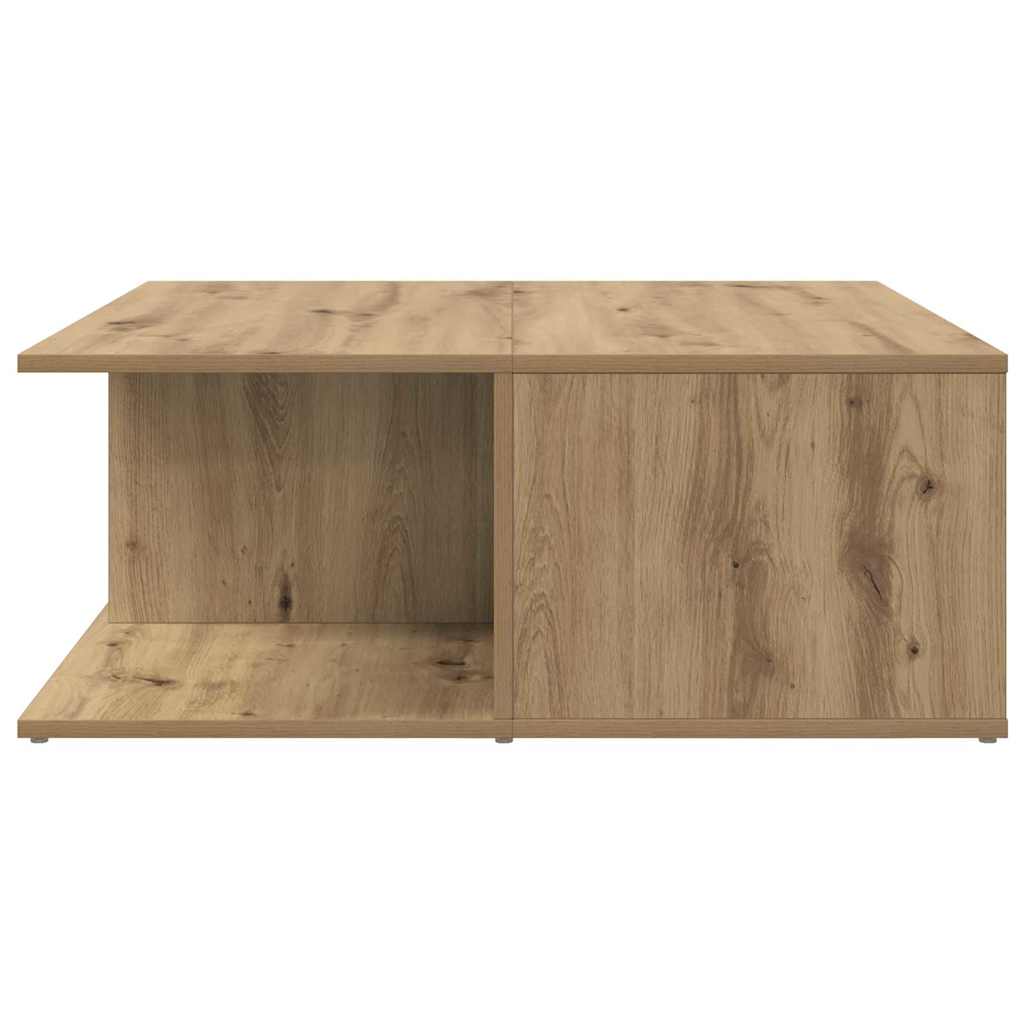 Dohányzóasztal fiókkal kézműves tölgy 80 x 80 x 31 cm Faanyag