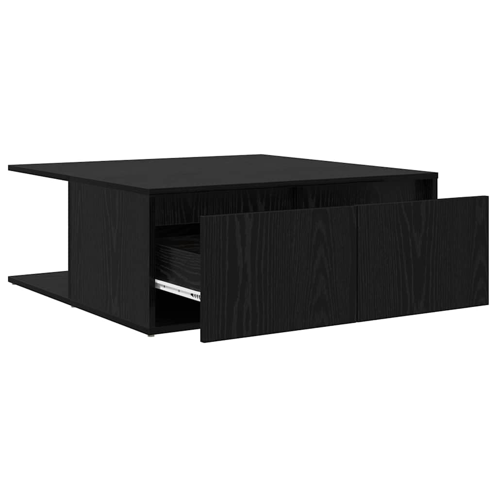 Dohányzóasztal fiókkal Musta tammi 80 x 80 x 31 cm Faanyag