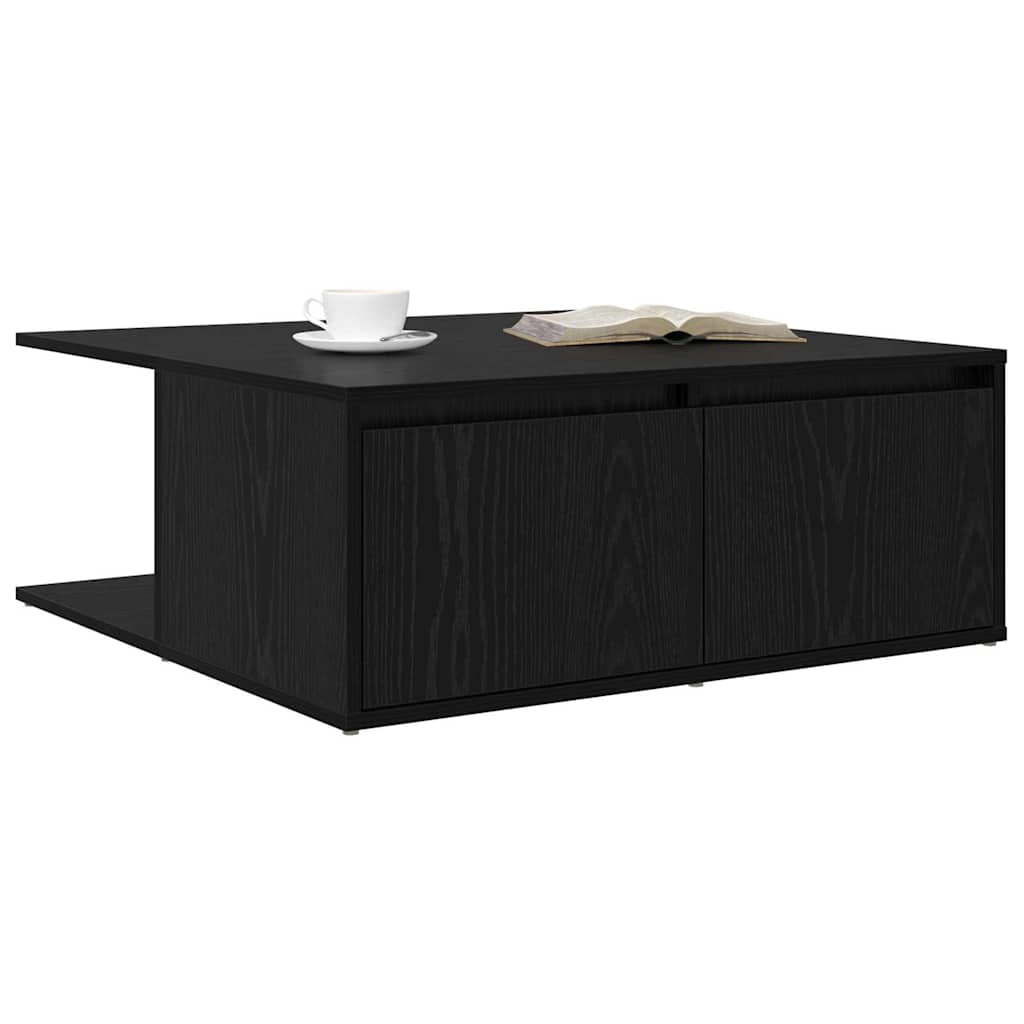 Dohányzóasztal fiókkal Musta tammi 80 x 80 x 31 cm Faanyag