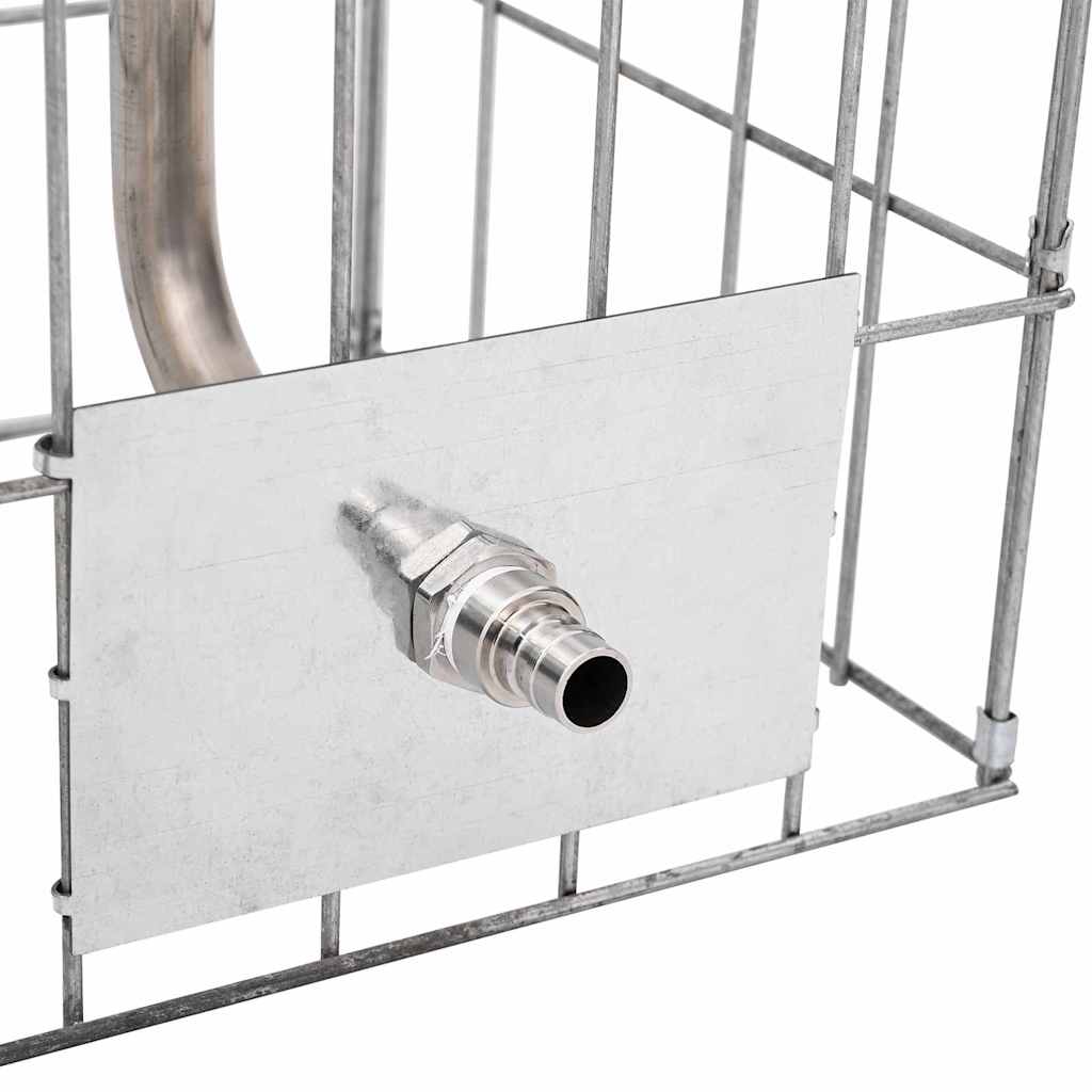 Gabion Oszlop Ezüst 25 x 25 x 50 cm Rozsdamentes acél