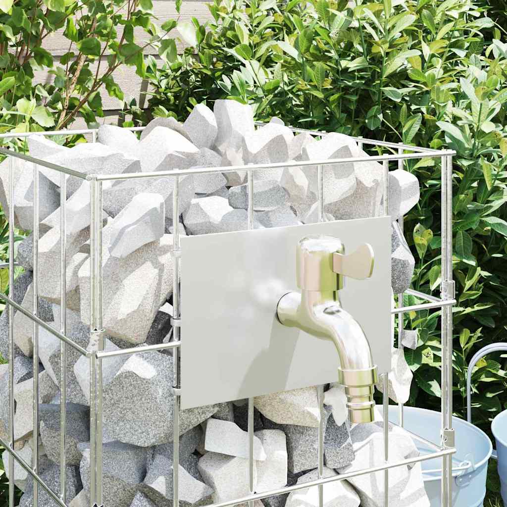 Gabion Oszlop Ezüst 25 x 25 x 50 cm Rozsdamentes acél