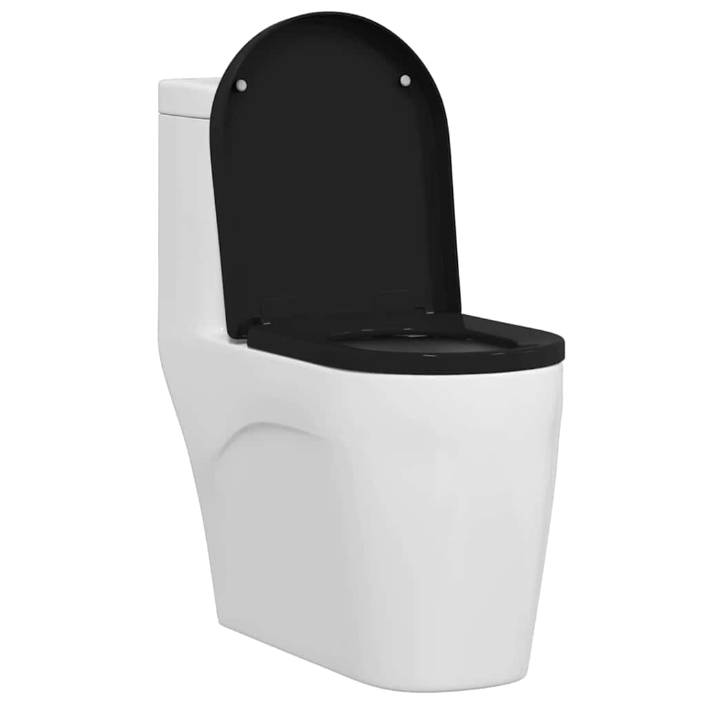 WC ülőke Fekete 48 x 36.5 x 4.5 cm Polipropilén