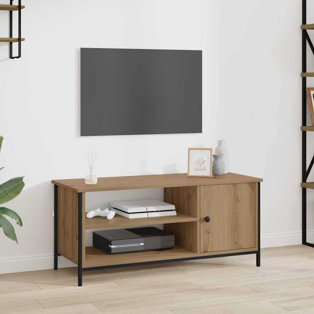 TV szekrény kézműves tölgy 100 x 40 x 45 cm Faanyag