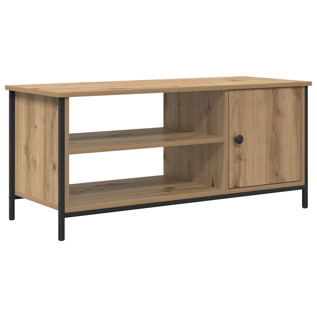 TV szekrény kézműves tölgy 100 x 40 x 45 cm Faanyag