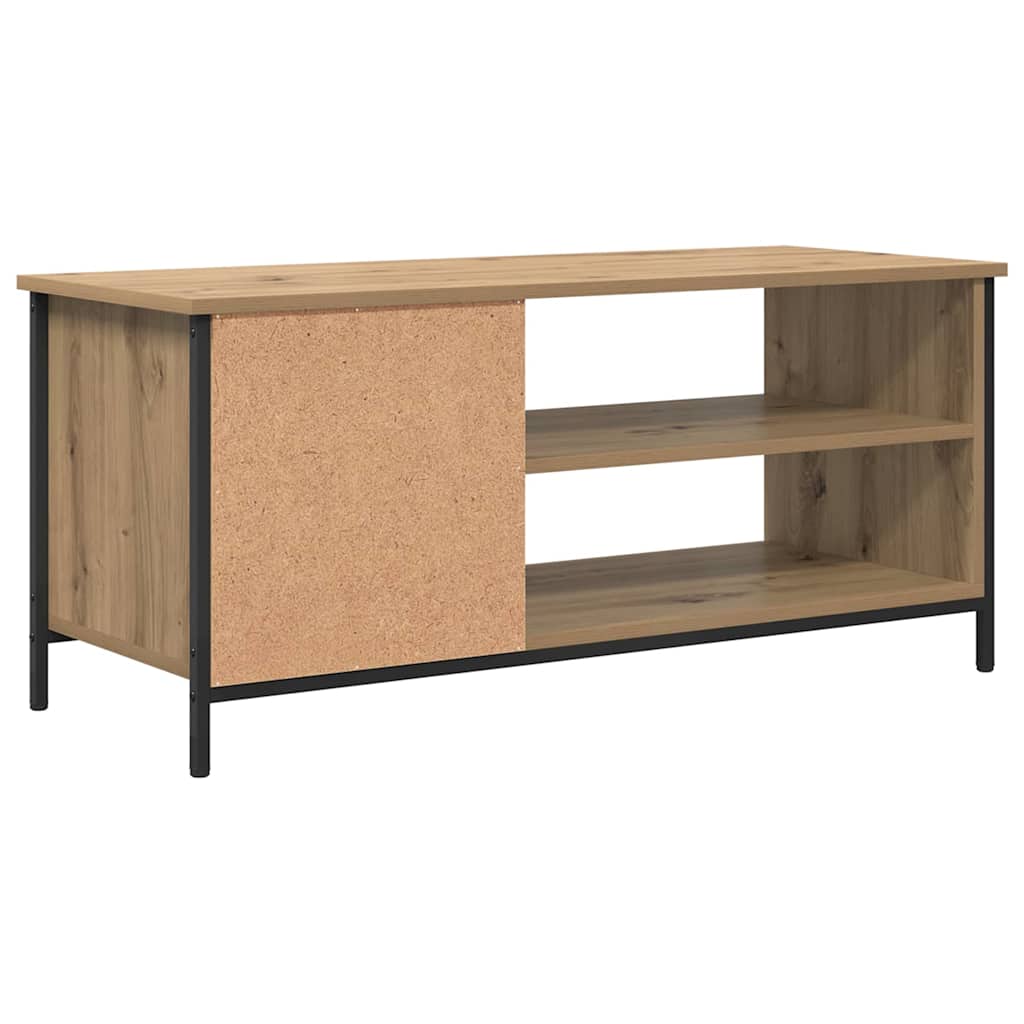 TV szekrény kézműves tölgy 100 x 40 x 45 cm Faanyag