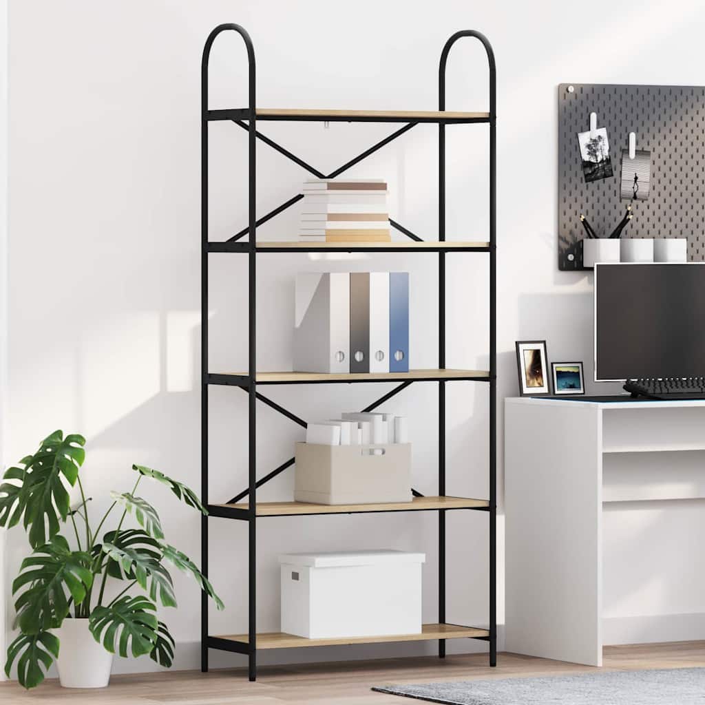 Könyvespolc sonoma tölgy 80 x 30 x 183 cm Faanyag