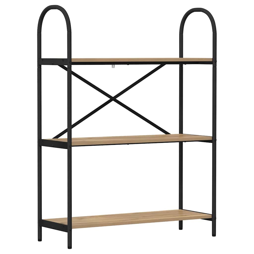 Könyvespolc kézműves tölgy 80 x 30 x 109 cm Faanyag