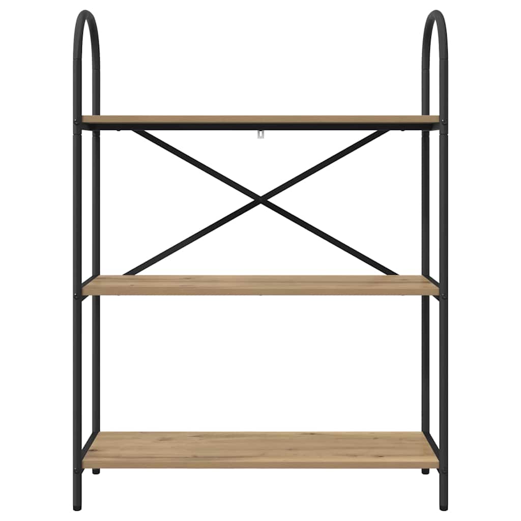 Könyvespolc kézműves tölgy 80 x 30 x 109 cm Faanyag