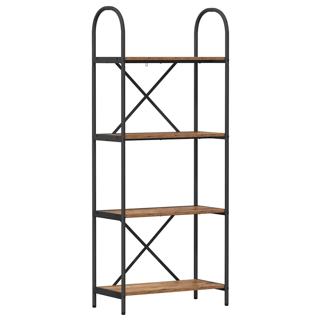 Könyvespolc Régi fa 60 x 30 x 146 cm Faanyag