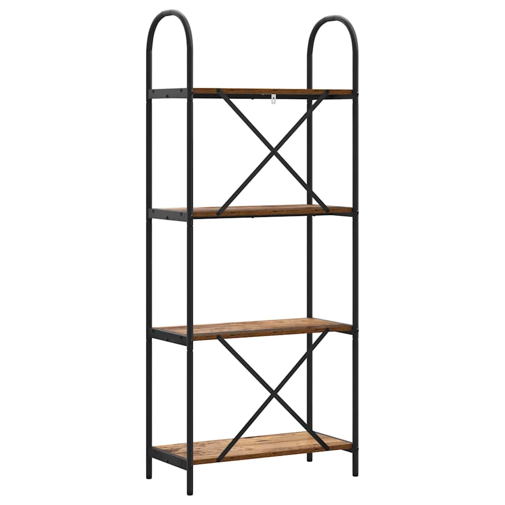 Könyvespolc Régi fa 60 x 30 x 146 cm Faanyag