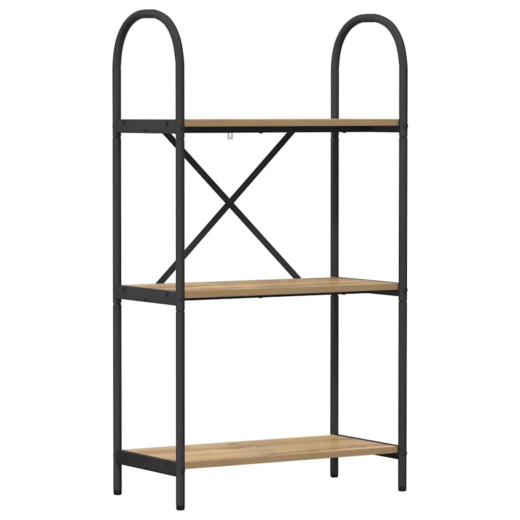 Könyvespolc kézműves tölgy 60 x 30 x 109 cm Faanyag