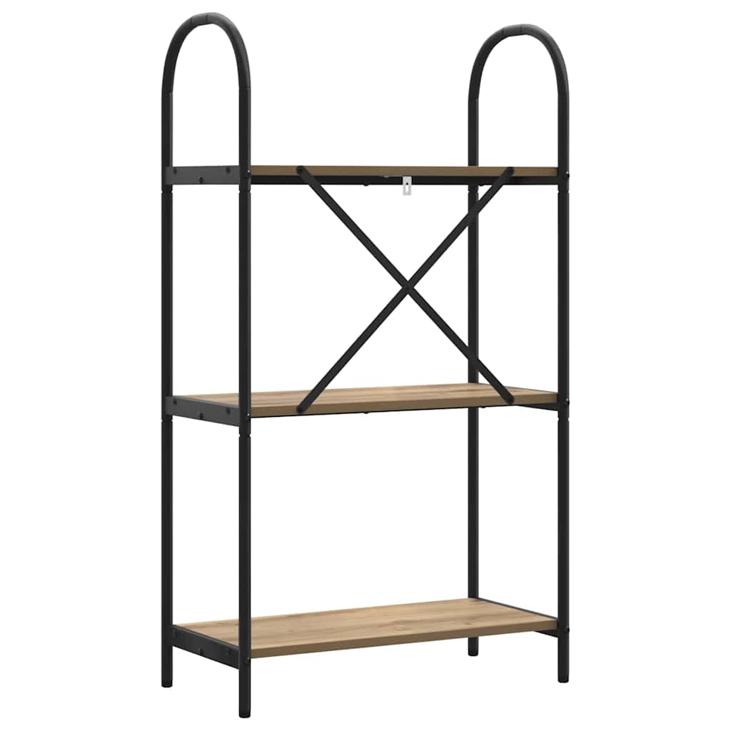 Könyvespolc kézműves tölgy 60 x 30 x 109 cm Faanyag