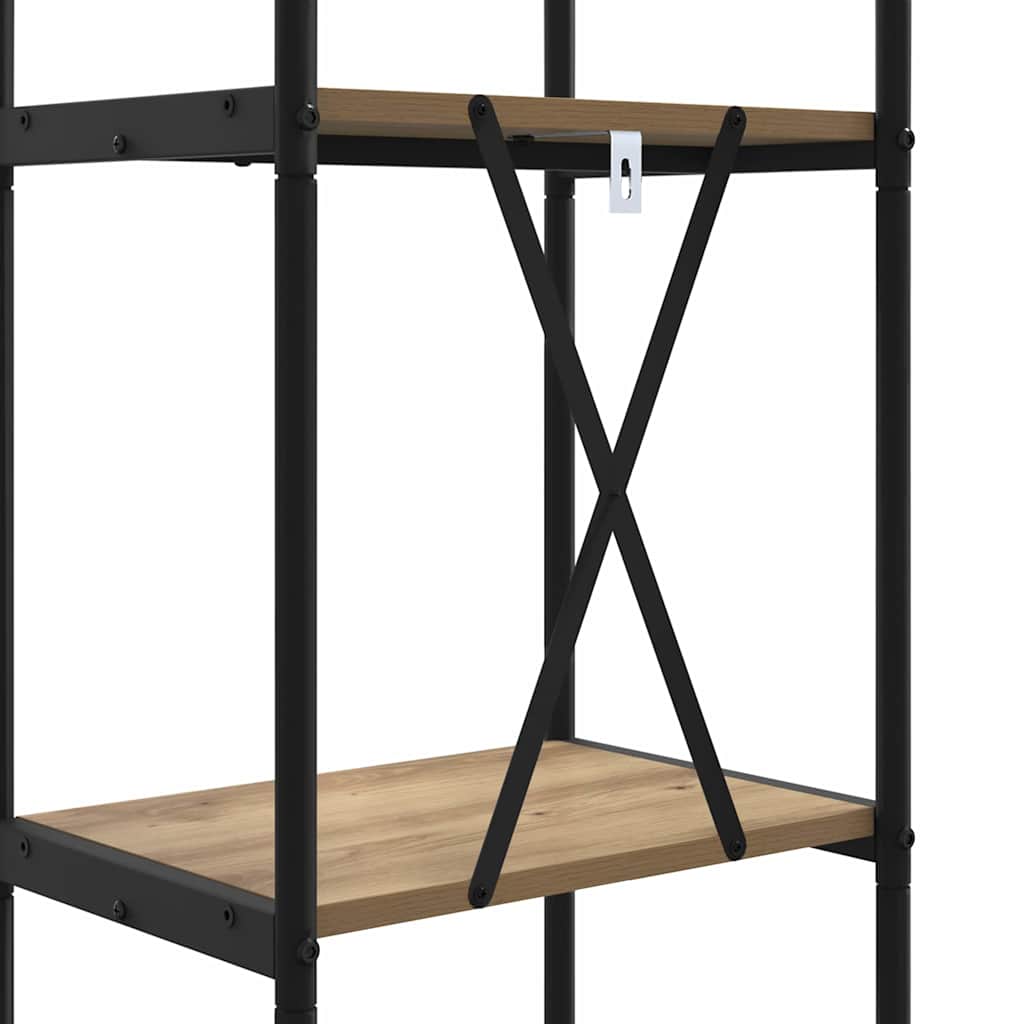 Könyvespolc kézműves tölgy 40 x 30 x 109 cm Faanyag