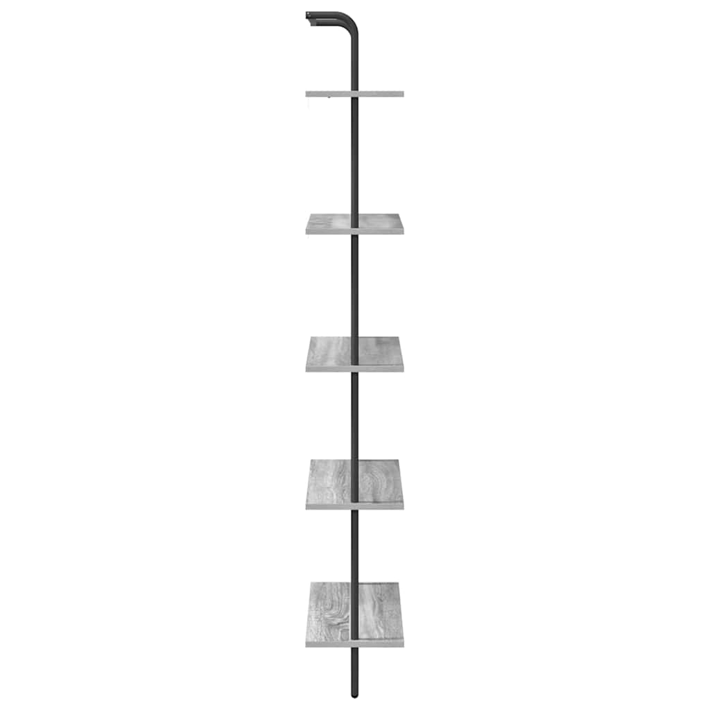 Könyvespolc Szürke sonoma 60 x 24 x 168 cm Faanyag