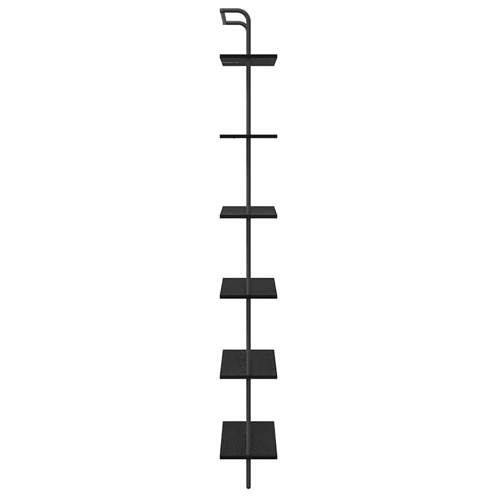 Könyvespolc Musta tammi 60 x 24 x 203 cm Faanyag