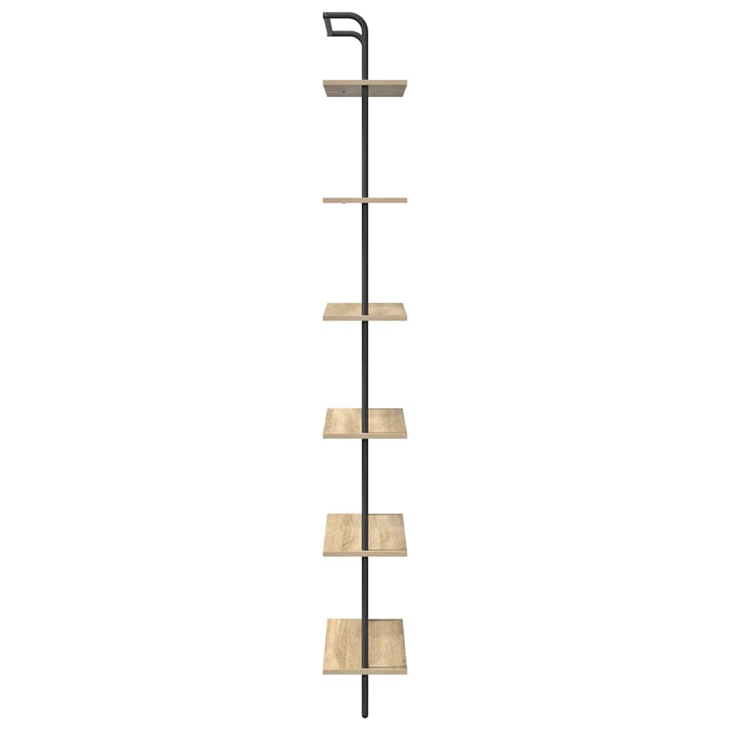 Könyvespolc sonoma tölgy 60 x 24 x 203 cm Faanyag
