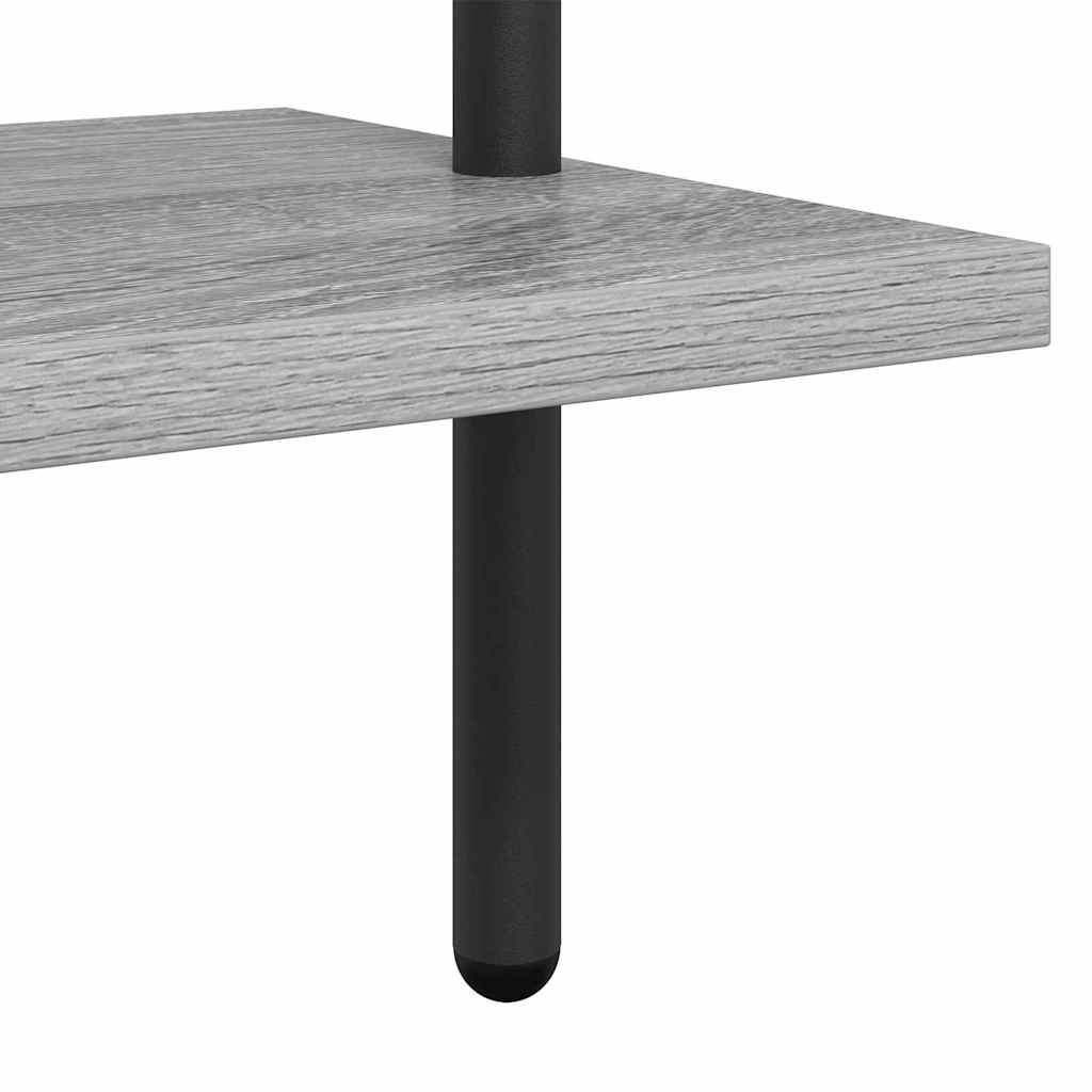 Könyvespolc Szürke sonoma 60 x 24 x 203 cm Faanyag