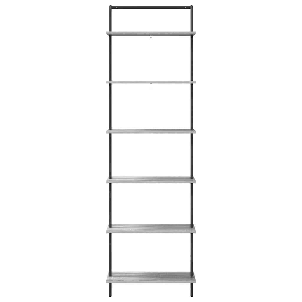 Könyvespolc Szürke sonoma 60 x 24 x 203 cm Faanyag