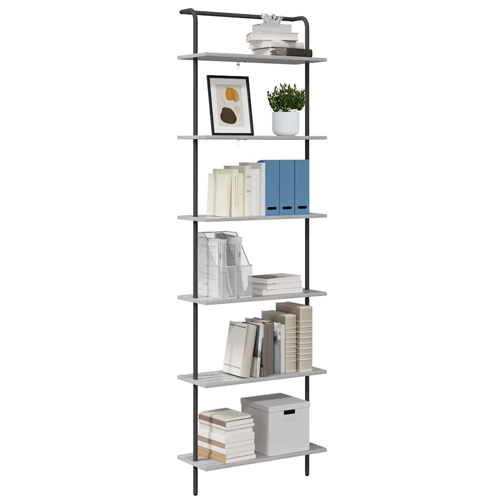 Könyvespolc Szürke sonoma 60 x 24 x 203 cm Faanyag