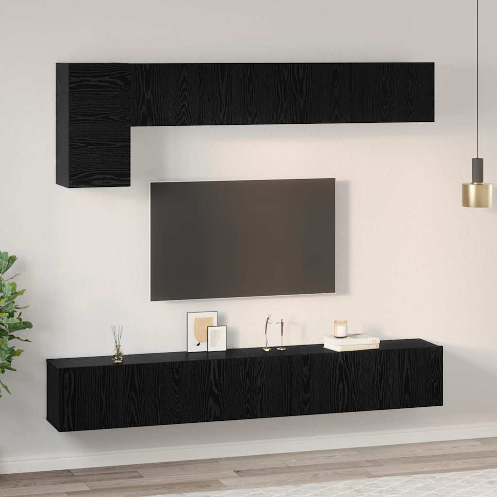 TV szekrény garnitúra 5 pcs Musta tammi 100 x 30 x 30 cm